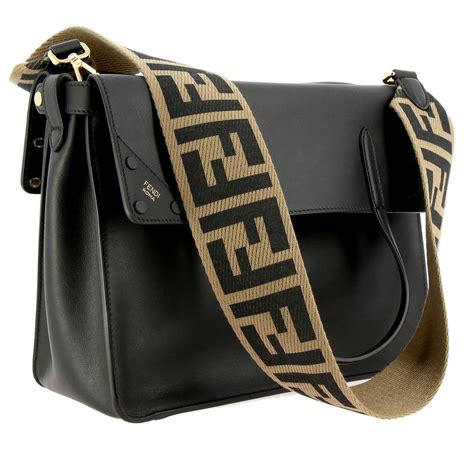 black bag strap fendi|fendi crossbody strap shoulder bags.